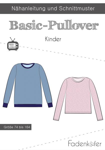 Fadenkäfer Papierschnittmuster Basic Pullover Kinder
